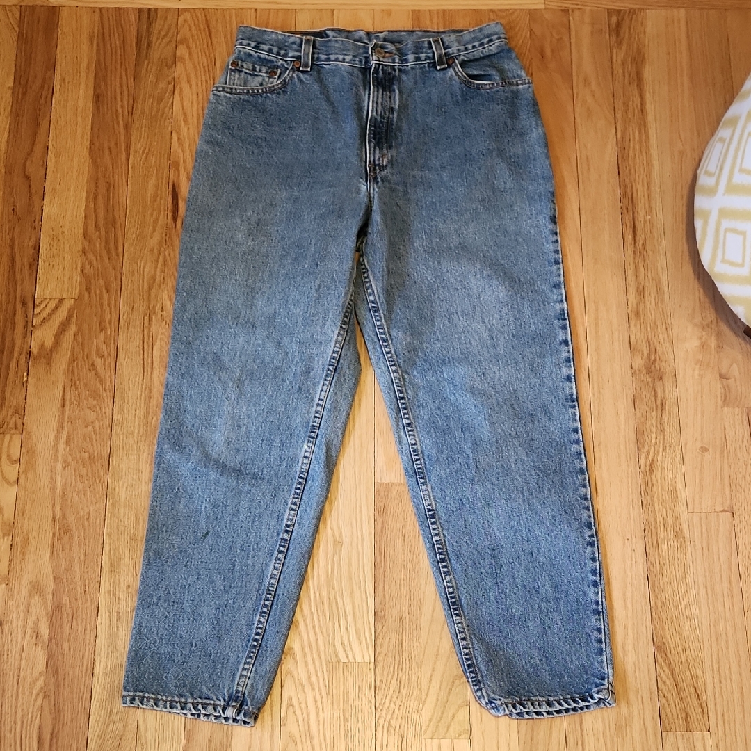Vintage Levi's Denim Jeans 550 Relaxed Fit Tapered Leg Size 14 Miss S